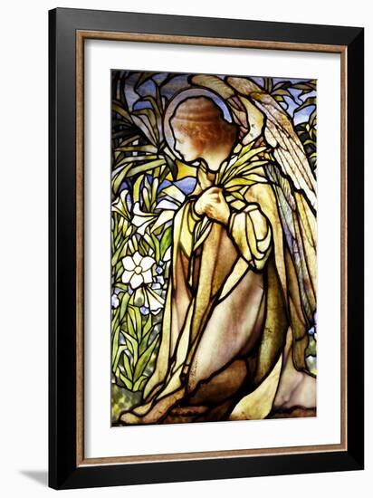 A Stained Glass Window of an Angel-Tiffany Studios-Framed Giclee Print