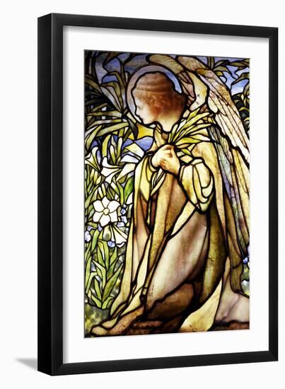 A Stained Glass Window of an Angel-Tiffany Studios-Framed Giclee Print