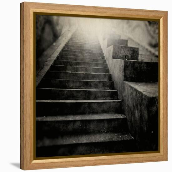 A Stairs in a Temple of Bankok-Luis Beltran-Framed Premier Image Canvas