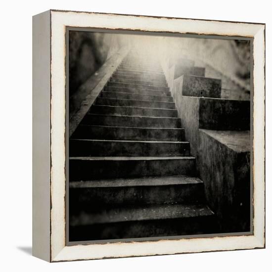 A Stairs in a Temple of Bankok-Luis Beltran-Framed Premier Image Canvas