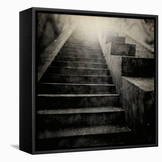 A Stairs in a Temple of Bankok-Luis Beltran-Framed Premier Image Canvas