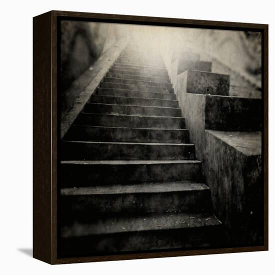 A Stairs in a Temple of Bankok-Luis Beltran-Framed Premier Image Canvas