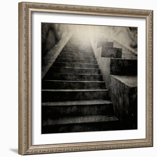 A Stairs in a Temple of Bankok-Luis Beltran-Framed Photographic Print