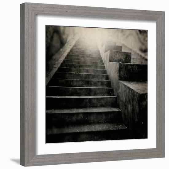 A Stairs in a Temple of Bankok-Luis Beltran-Framed Photographic Print