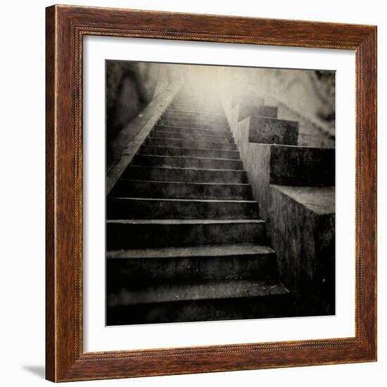 A Stairs in a Temple of Bankok-Luis Beltran-Framed Photographic Print