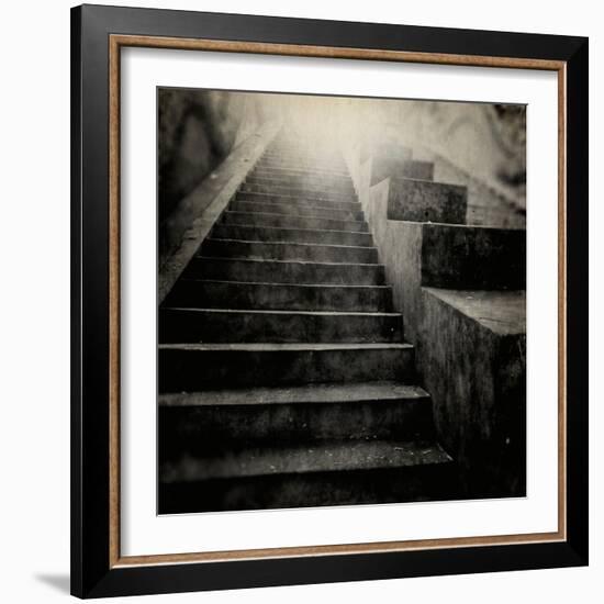 A Stairs in a Temple of Bankok-Luis Beltran-Framed Photographic Print