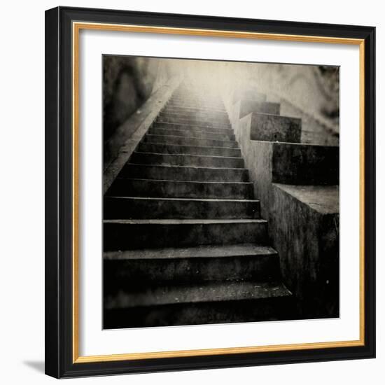 A Stairs in a Temple of Bankok-Luis Beltran-Framed Photographic Print