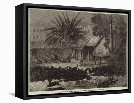 A Stampede of Jackals Through the Environs of Calcutta-null-Framed Premier Image Canvas