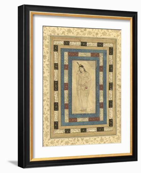 A Standing Lady, Isfahan, c.1620-25-Persian School-Framed Giclee Print