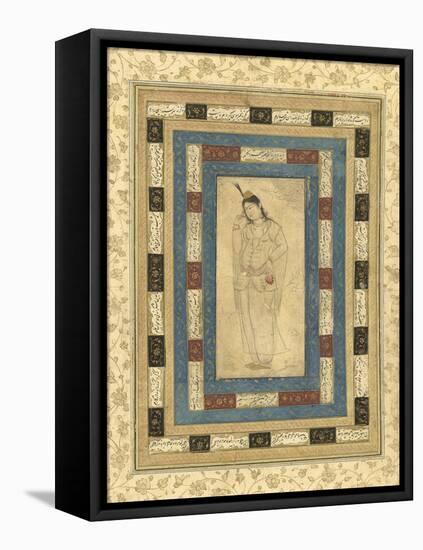 A Standing Lady, Isfahan, c.1620-25-Persian School-Framed Premier Image Canvas