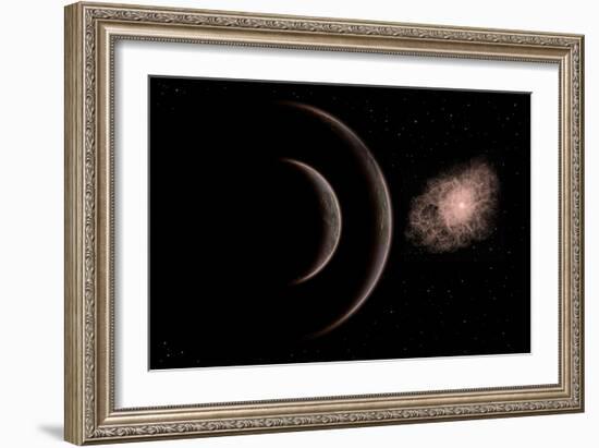 A Star Going Nova-null-Framed Art Print