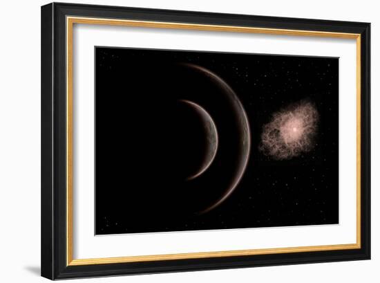 A Star Going Nova-null-Framed Art Print