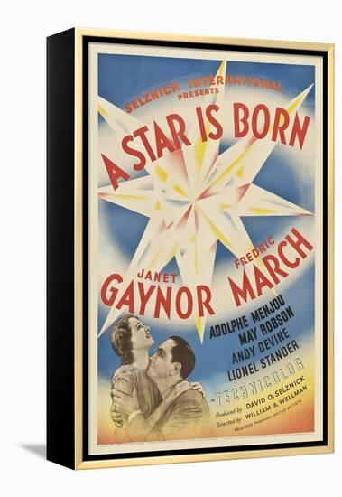 A Star Is Born, Janet Gaynor, Fredric March, 1937-null-Framed Stretched Canvas