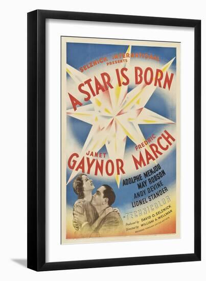 A Star Is Born, Janet Gaynor, Fredric March, 1937-null-Framed Art Print