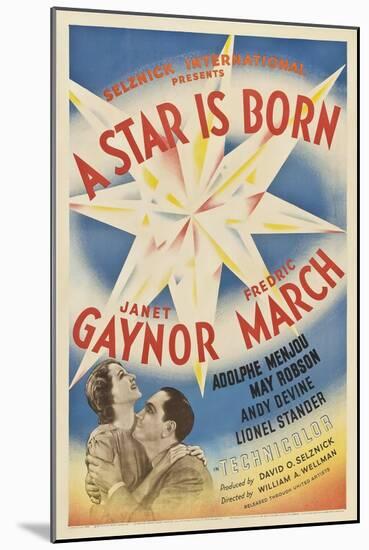 A Star Is Born, Janet Gaynor, Fredric March, 1937-null-Mounted Art Print
