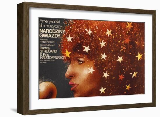 A Star Is Born, Polish Poster Art, Barbra Streisand, 1976--Framed Art Print