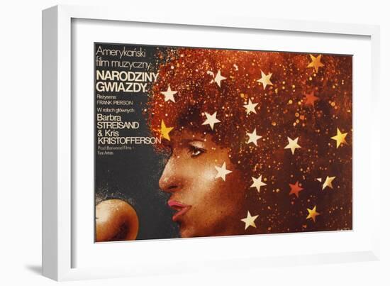 A Star Is Born, Polish Poster Art, Barbra Streisand, 1976-null-Framed Art Print