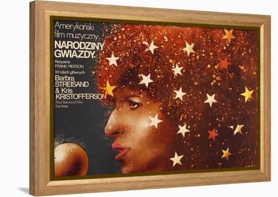A Star Is Born, Polish Poster Art, Barbra Streisand, 1976-null-Framed Stretched Canvas