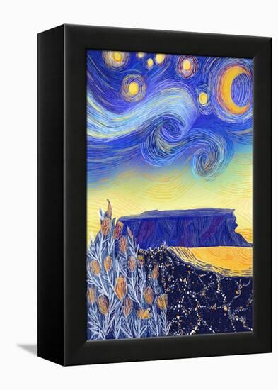 A Starry Cape Town Night-Art by the Ocean-Framed Premier Image Canvas