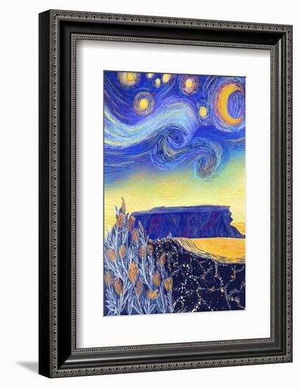 A Starry Cape Town Night-Art by the Ocean-Framed Photographic Print