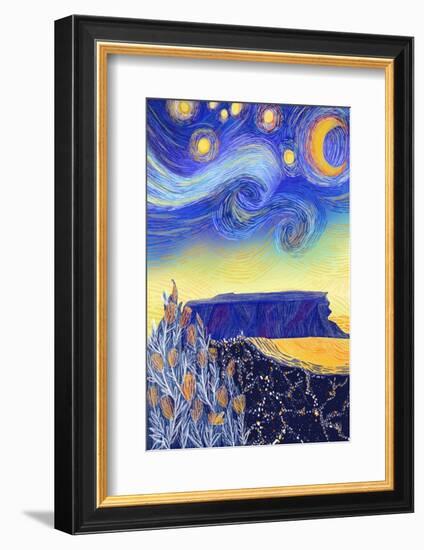 A Starry Cape Town Night-Art by the Ocean-Framed Photographic Print