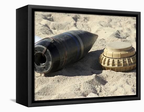 A Static Display of a Converted Ordnance Shell and a Simple Mine-Stocktrek Images-Framed Premier Image Canvas