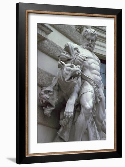 A statue of Hercules and Cerberus. Artist: Unknown-Unknown-Framed Giclee Print
