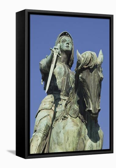 A Statue of Joan of Arc Riding Her Horse in Place Du Martroi, Orleans, Loiret, France, Europe-Julian Elliott-Framed Premier Image Canvas