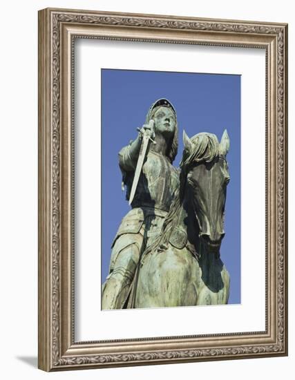 A Statue of Joan of Arc Riding Her Horse in Place Du Martroi, Orleans, Loiret, France, Europe-Julian Elliott-Framed Photographic Print