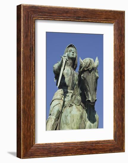 A Statue of Joan of Arc Riding Her Horse in Place Du Martroi, Orleans, Loiret, France, Europe-Julian Elliott-Framed Photographic Print