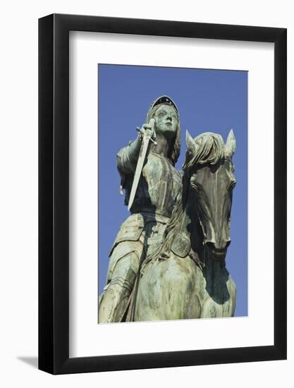 A Statue of Joan of Arc Riding Her Horse in Place Du Martroi, Orleans, Loiret, France, Europe-Julian Elliott-Framed Photographic Print