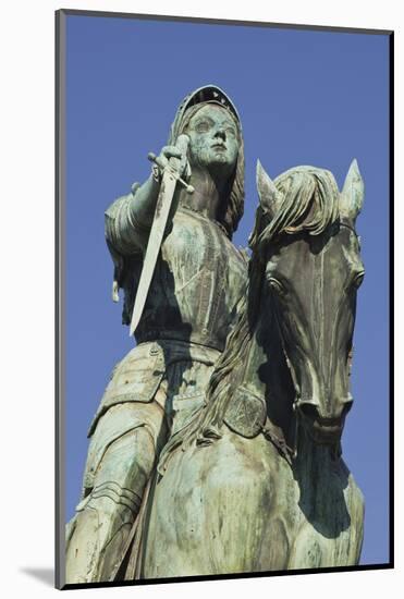 A Statue of Joan of Arc Riding Her Horse in Place Du Martroi, Orleans, Loiret, France, Europe-Julian Elliott-Mounted Photographic Print