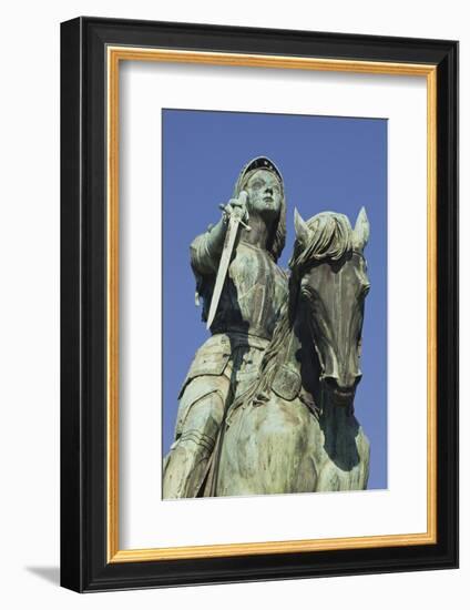 A Statue of Joan of Arc Riding Her Horse in Place Du Martroi, Orleans, Loiret, France, Europe-Julian Elliott-Framed Photographic Print