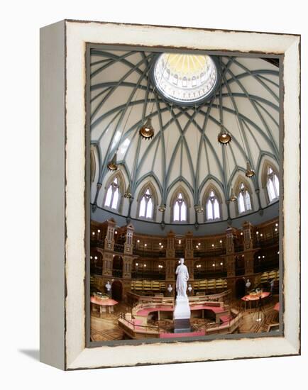 A Statue of Queen Victoria Sits in the Middle of the Newly Renovated Parliament Hill Library-null-Framed Premier Image Canvas