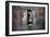 A Statue Through a Window in a Bas Relief Covered Wall in the Tomb of Ti-Alex Saberi-Framed Photographic Print