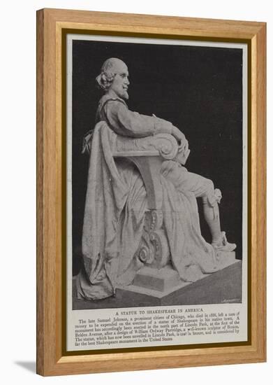 A Statue to Shakespeare in America-null-Framed Premier Image Canvas