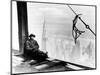 A Steel Worker Rests on a Girder at the 86th Floor of the New Empire State Building-null-Mounted Photographic Print