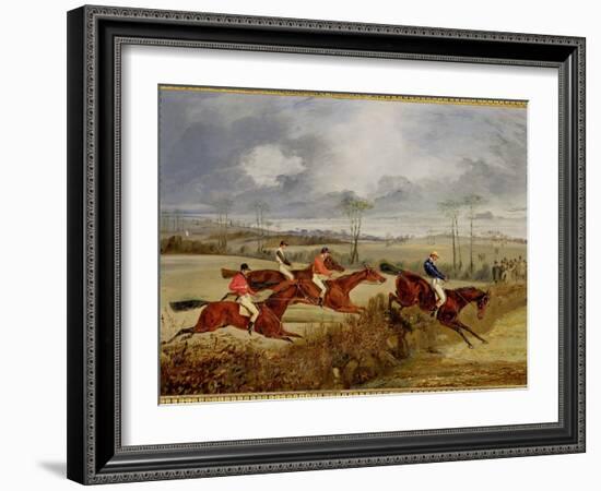 A Steeplechase, Near the Finish-Henry Thomas Alken-Framed Giclee Print