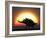 A Stegosaurus Silhouetted Against the Setting Sun at the End of a Prehistoric Day-Stocktrek Images-Framed Photographic Print