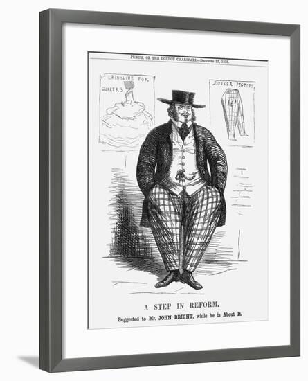 A Step in Reform. Suggested to Mr. John Bright, While He Is About It, 1858-null-Framed Giclee Print