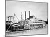 A Stern-Wheeler Loaded with Cotton Bales at New Orleans, C.1900 (B/W Photo)-American-Mounted Giclee Print