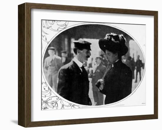 A Steward and Stewardess, Surviving Crew of the Titanic-null-Framed Photographic Print