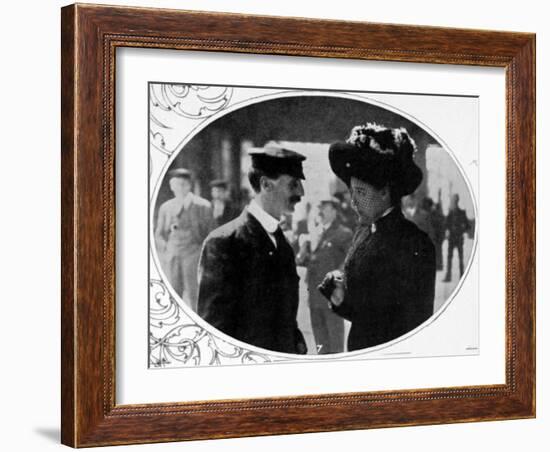 A Steward and Stewardess, Surviving Crew of the Titanic-null-Framed Photographic Print