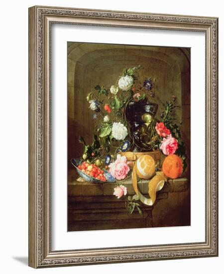 A Still Life in a Stone Niche-Cornelis De Wael-Framed Giclee Print