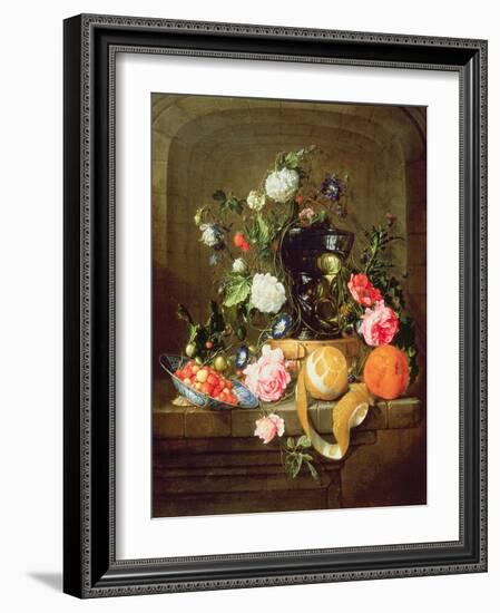 A Still Life in a Stone Niche-Cornelis De Wael-Framed Giclee Print