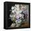 A Still Life of Flowers on a Marble Ledge-Cyane Lecoq Boisbaudran-Framed Premier Image Canvas