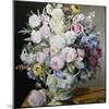 A Still Life of Flowers on a Marble Ledge-Cyane Lecoq Boisbaudran-Mounted Photographic Print