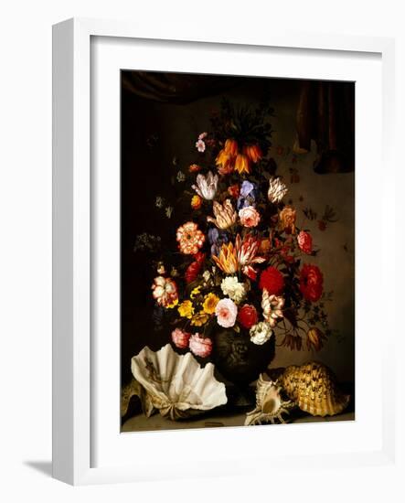 A Still Life of Flowers (Painting)-Balthasar van der Ast-Framed Giclee Print