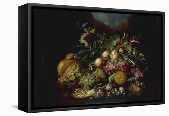A Still Life of Fruit on a Ledge, probably 1667-Cornelis De Heem-Framed Premier Image Canvas