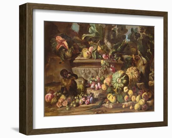 A Still Life of Fruit-Abraham Brueghel-Framed Giclee Print